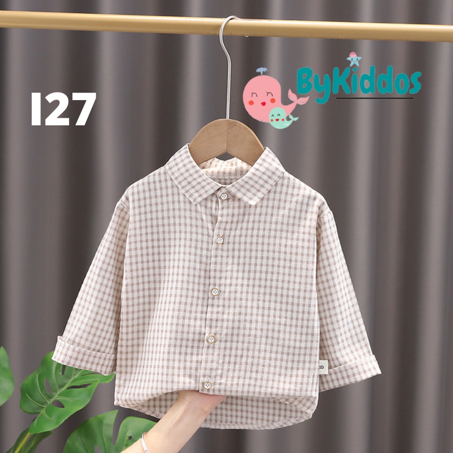 ByKiddos - Kemeja Import Anak Laki Laki Motif Lengan Panjang Bahan Adem High Quality Fashion / Kemeja Import Bayi Part 3