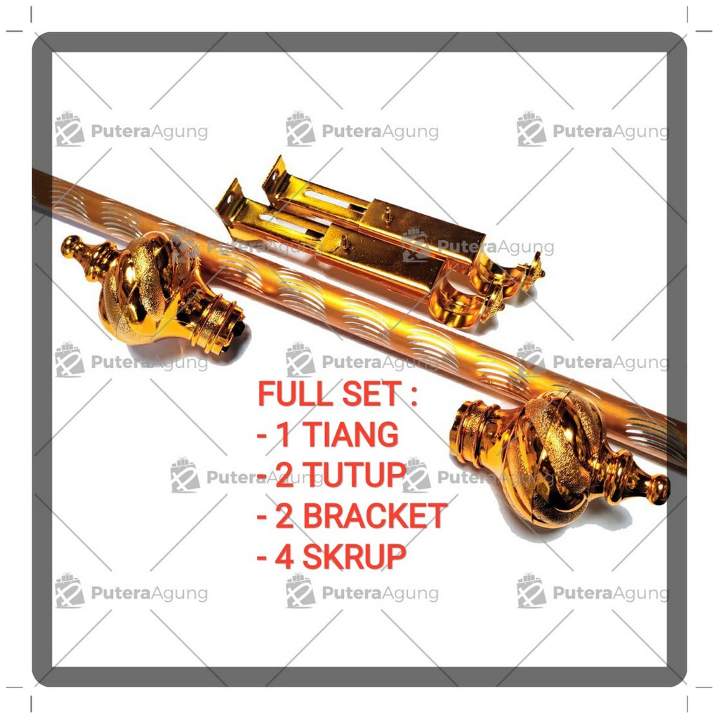 BESI BATANG GORDEN FULL SET | TIANG GORDEN | REL TIANG HORDENG | GAGANG ROLLET GORDEN MURAH GRATIS O