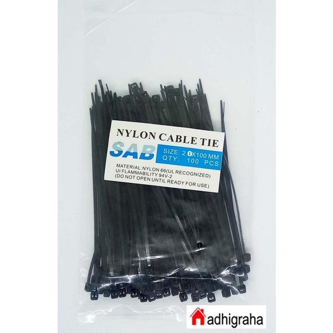 

Kabel Tis 100Mm X 2.0 Hitam Sab (100Pcs)