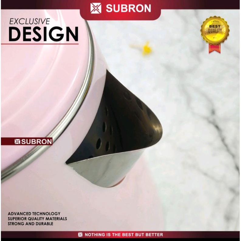 SUBRON Teko Termos Listrik kettle electrik kettle pink 2 liter