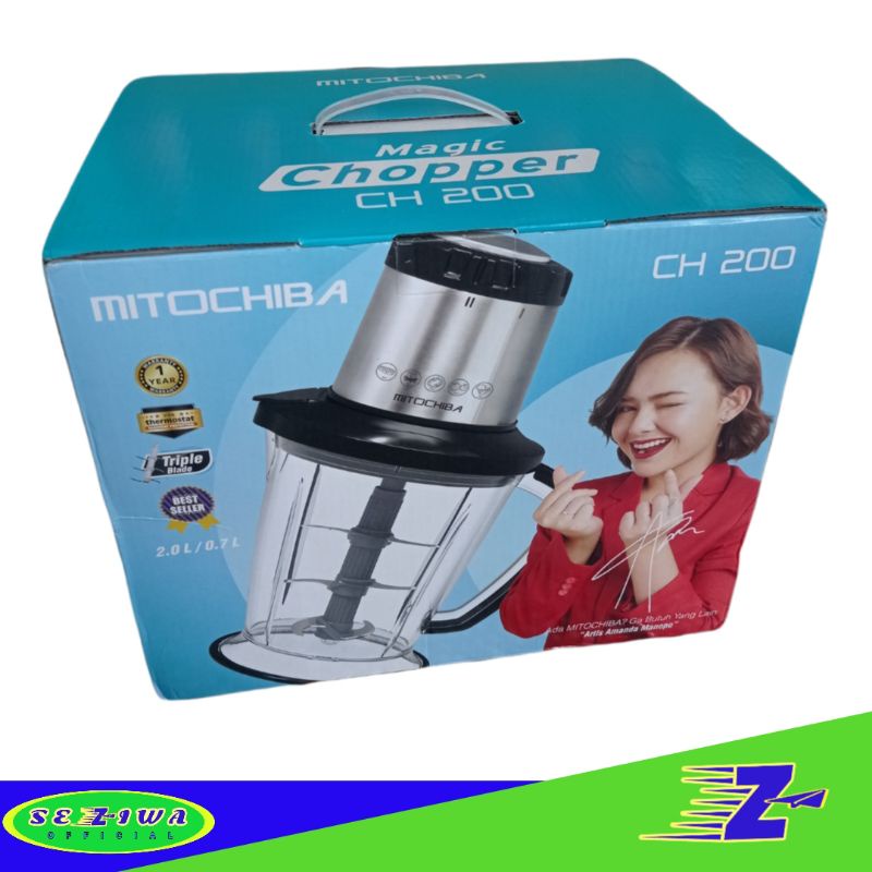 Jual Mitochiba Food Processor Chopper Ch 200 2 Liter Garansi Resmi Shopee Indonesia 1691