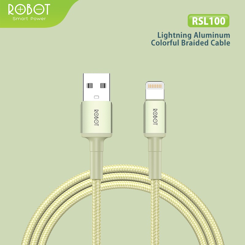 ROBOT usb Kabel Data RSM/RSM100/RSL UNTUK HP Android Iphone Lightning Type C Micro USB 1M Data Cable Original