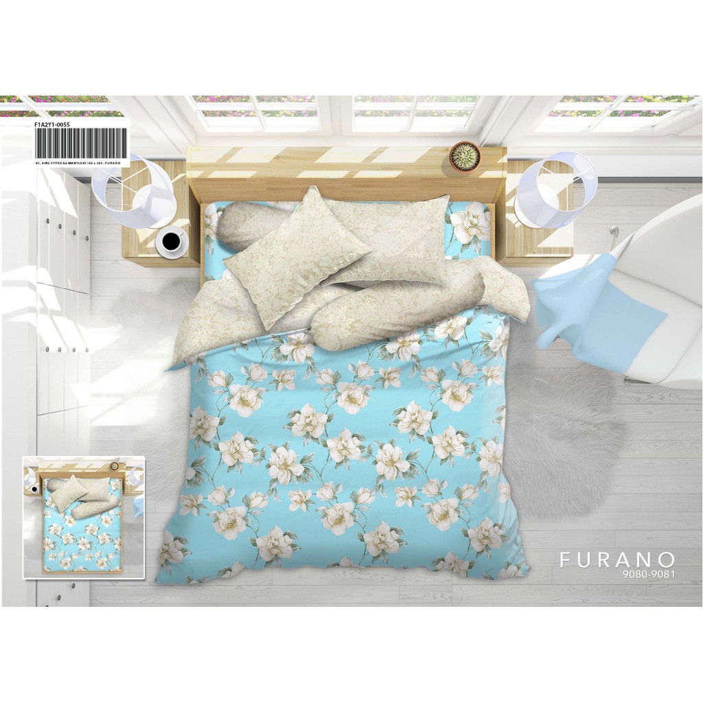 Bed Cover set 200x200 T30 My Love Bedcover Super King MyLove Furano - Sprei set Betcover Badcover