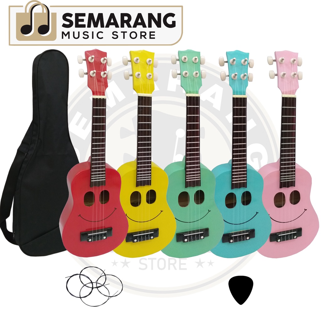 Gitar Ukulele Smile Senar 4 Paket Super Komplit-PAKET C