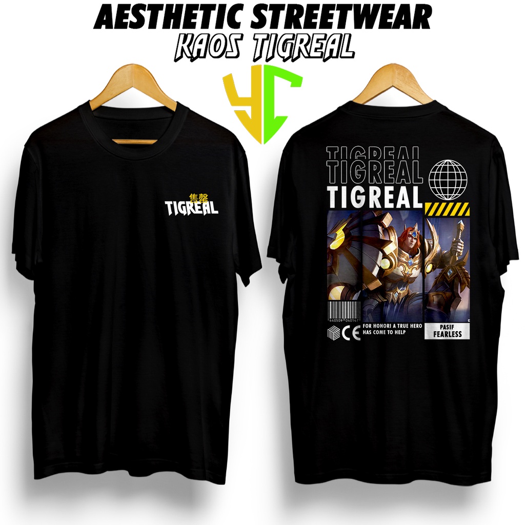 YC Kaos StreetWear Hero ML (TIGREAL LIGHTBORN) Bisa Request Hero, Kaos Pendek Pria Kaos Premium Kaso