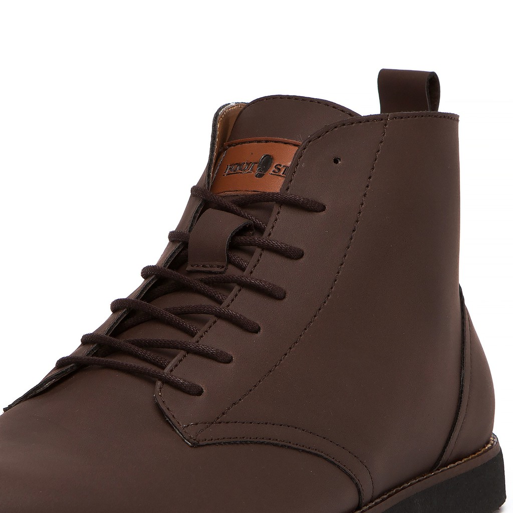 Boots Pria Coklat Sepatu Boot Vintage Klasik Cowok Original Footwear | Eleanor Brown | FORIND x FSTP