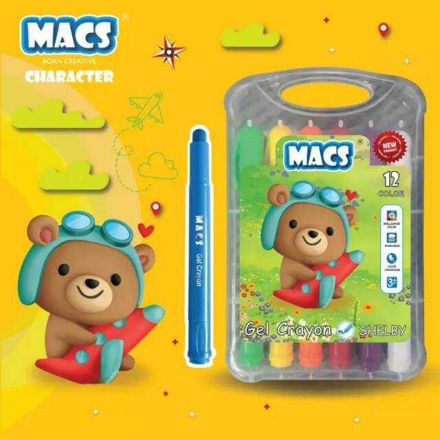 

MACS Gel Crayon 12 Warna