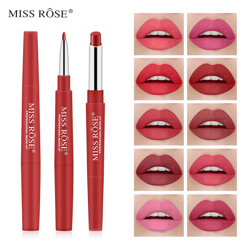 Miss Rose Lasting Long Multifunct Makeup Pencil Waterproof Pen Lipstick Lip Matte Liner CJR