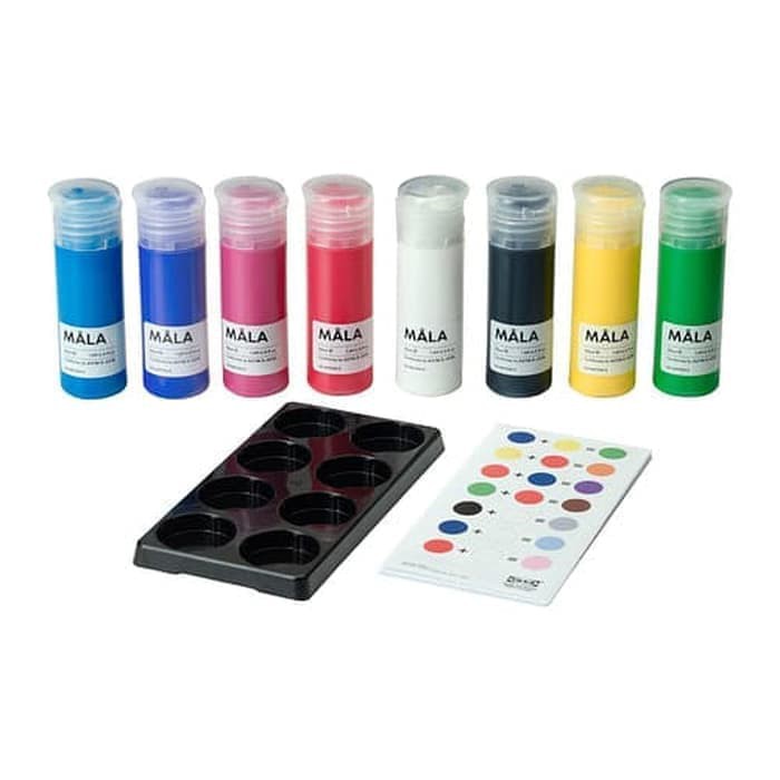 

Cat Air Warna set isi 8 pcs IKEA MALA Aman Untuk Anak-Anak Paint Lukis