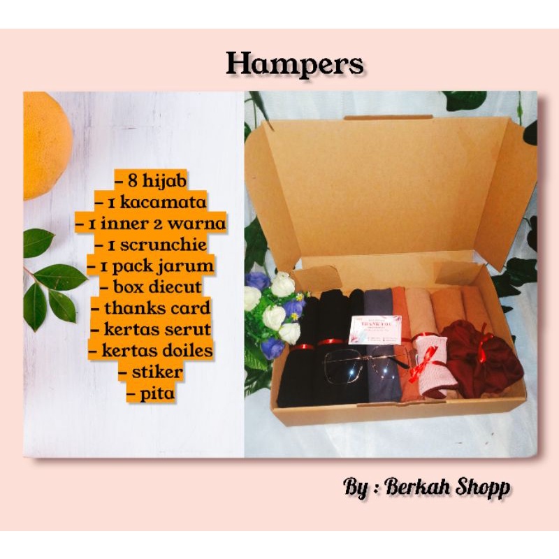 

Hampers Paket G // Hampers Hijab / Hampers Tas / Hampers Kacamata //