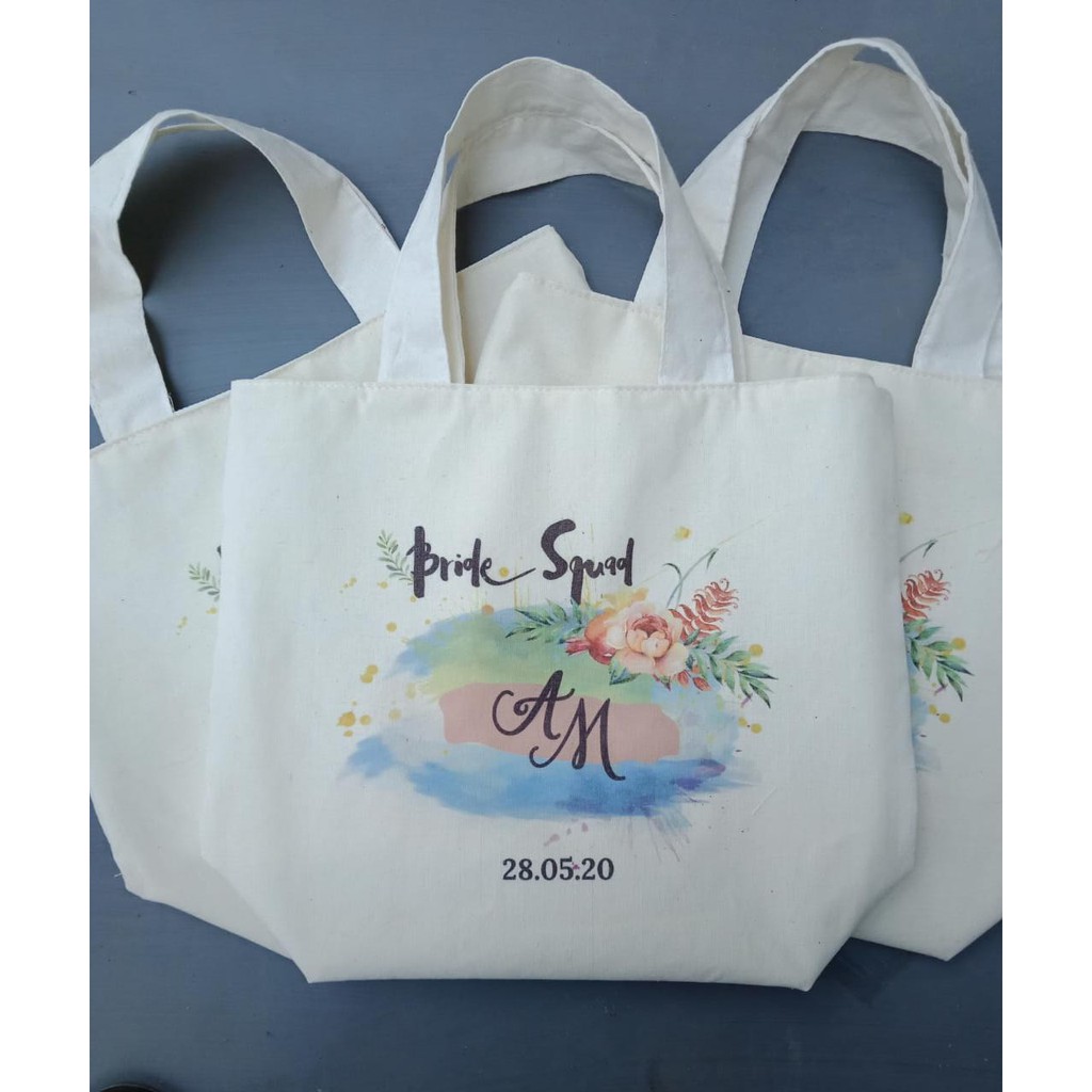 (CUSTOM DESAIN) MINI TOTEBAG BLACU - MINIMAL ORDER 10 pcs