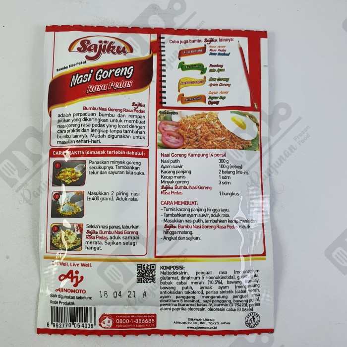 Bumbu Sajiku Nasi Goreng Rasa Pedas 20 Gram Shopee Indonesia