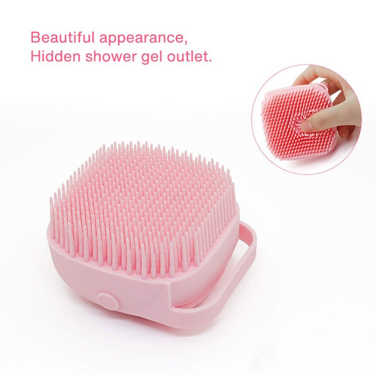 MARKAS88 Sikat Mandi Silikon Shower Brush Silicone Dispenser Peralatan Mandi Silikon Tempat Sabun