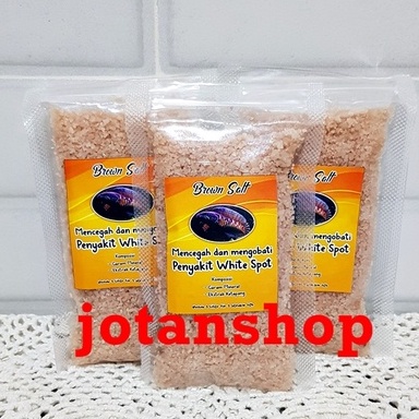 BROWN CATAPPA SALT GARAM KETAPANG COKLAT Ikan hias cichlid cupang white spot