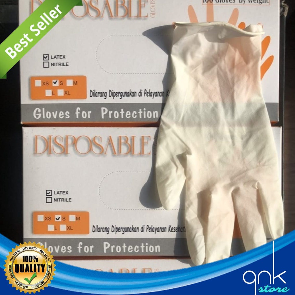 Sarung Tangan Disposable Karet Latex Gloves 1 Set Sarung Tangan Karet