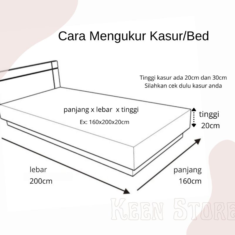 Bedcover Set Black Square Sprei Estetik Kotak Hitam Aesthetic