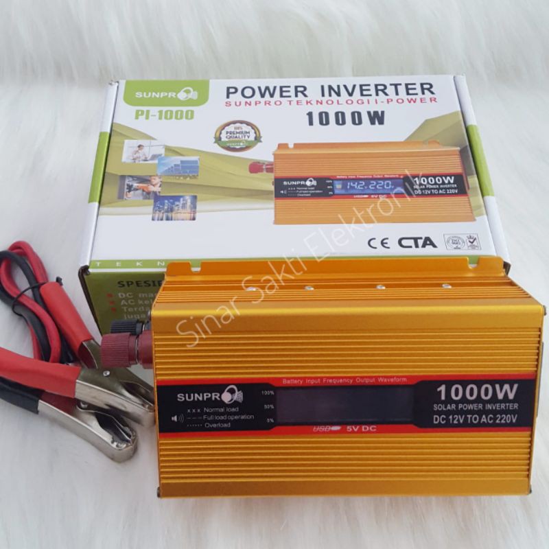 Power Inverter DC to AC 1000 watt pengubah arus dc ke ac by sinar sakti malang