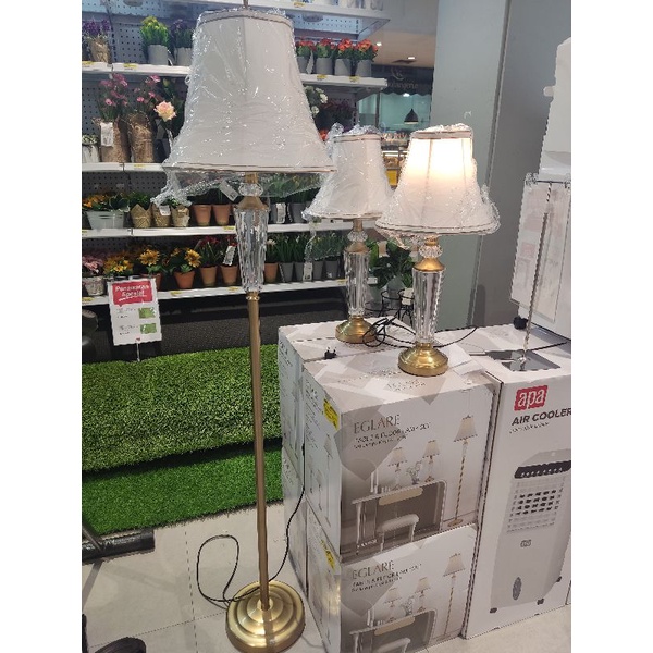 Eglare set lampu meja dan lantai dan harper brass
