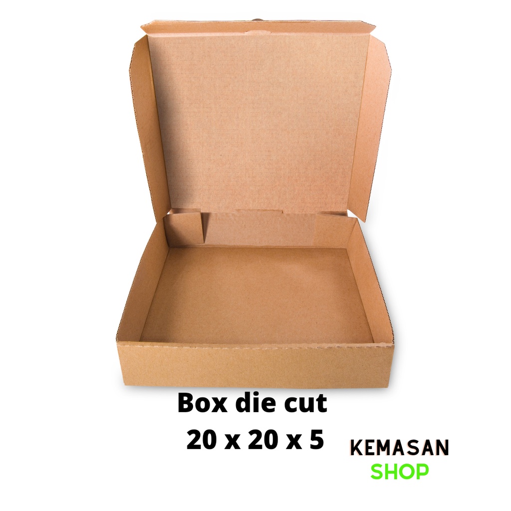 

KARTON KARDUS PAKING DUS PIZZA KARDUS DIE CUT 25X25X5 CM | KARDUS PIZZA | BOX DIE CUT POLOS