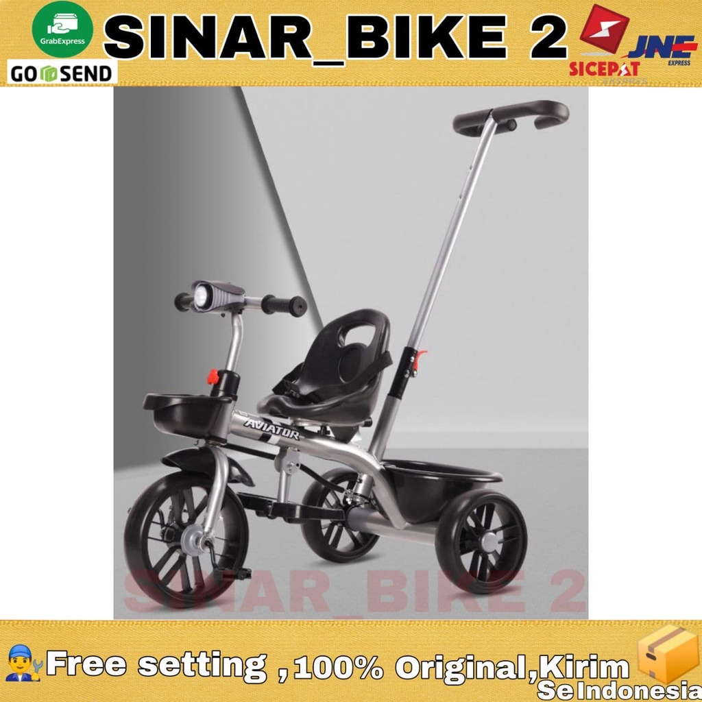 Sepeda Roda Tiga Nakami 5316 Kursi Bisa Di Putar Ada Music &amp; Sepeda Anak Roda Tiga BABY Tricycle Aviator AT-115 Ada MUSIK