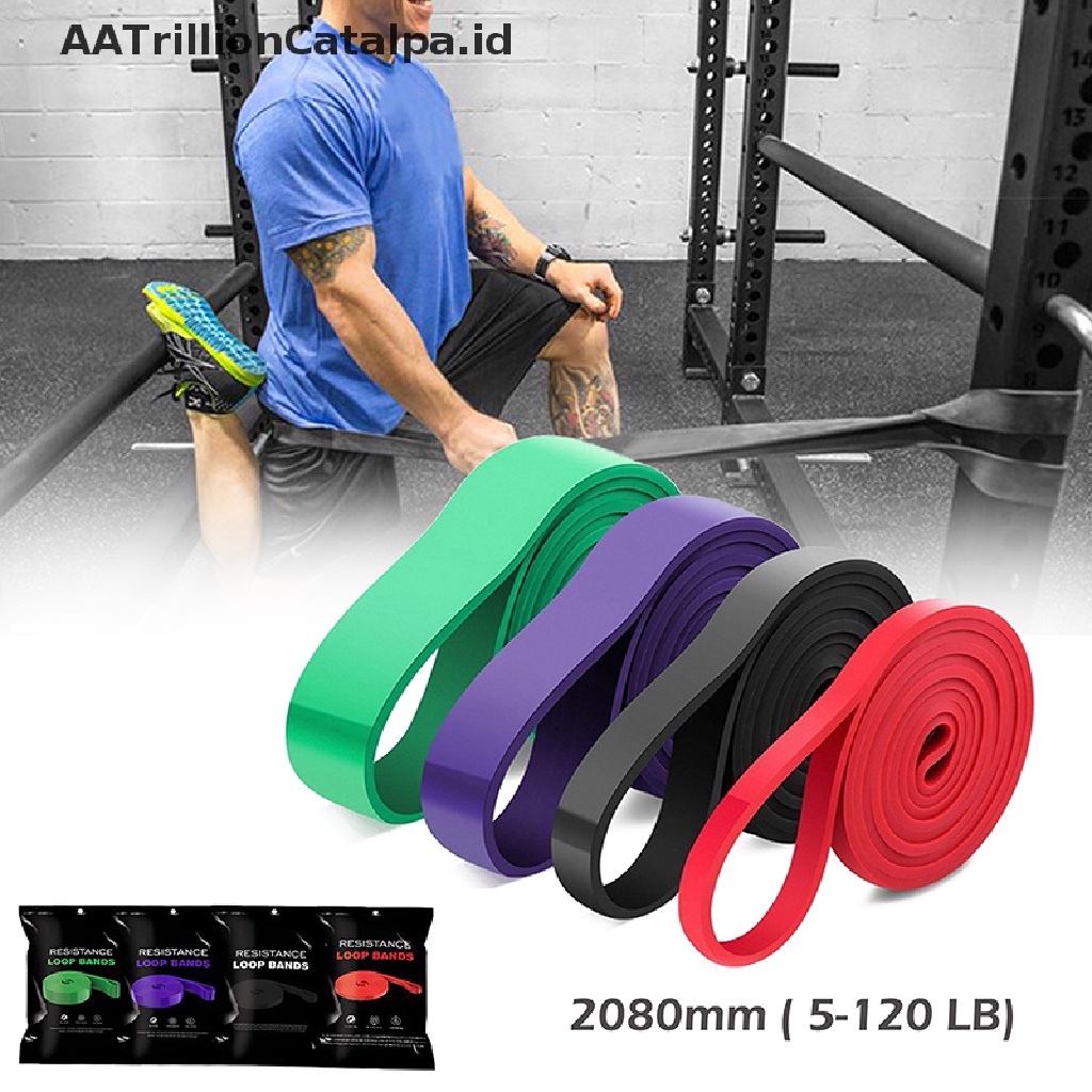 Aatrillioncatalpa Resistance Band Karet Elastis 2080mm Untuk Pull Up Power Resistance Band Fitness