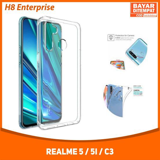 Case Oppo Realme C3 Clear Case Tebal 2MM Transparant TPU Premium Softcase