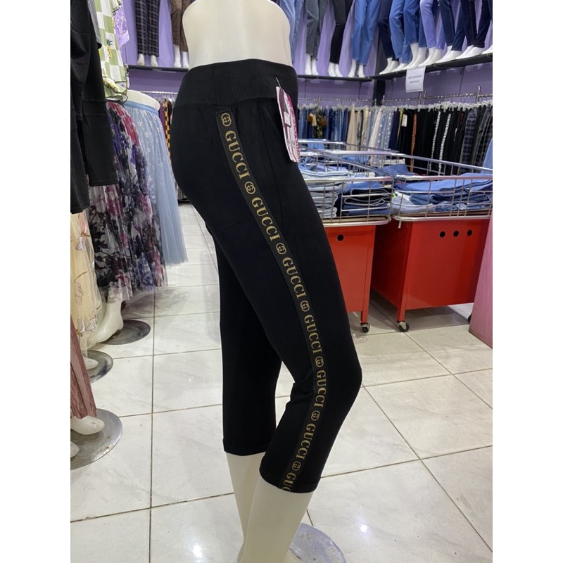 Leging List Import 7/8 Legging Pendek Senam Sport ALL SIZE