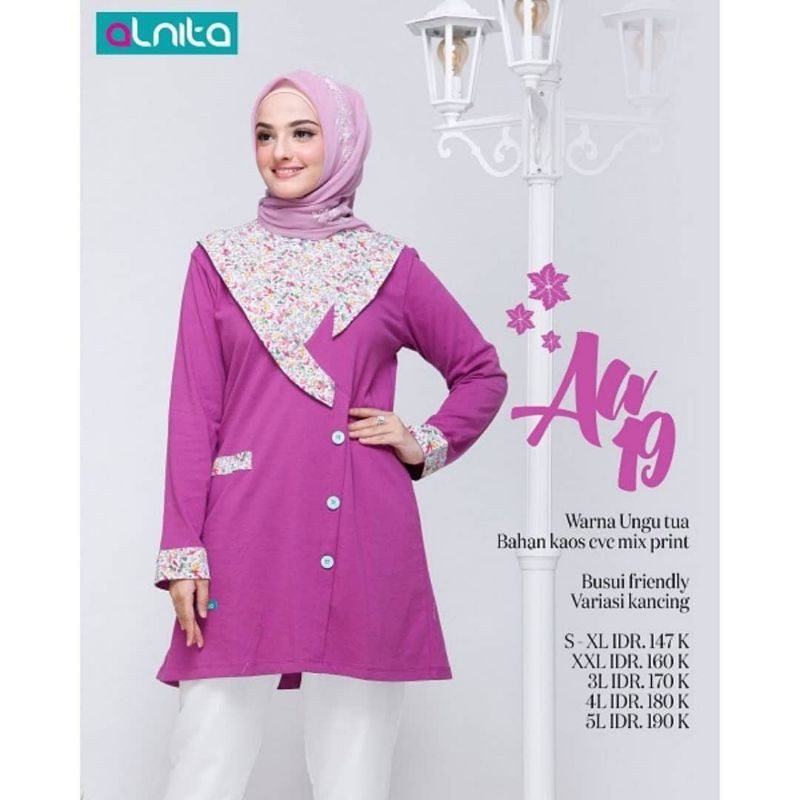 Atasan Alnita Aa 19 Ungu Tua