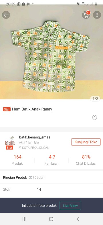 Hem Batik Anak Ranay
