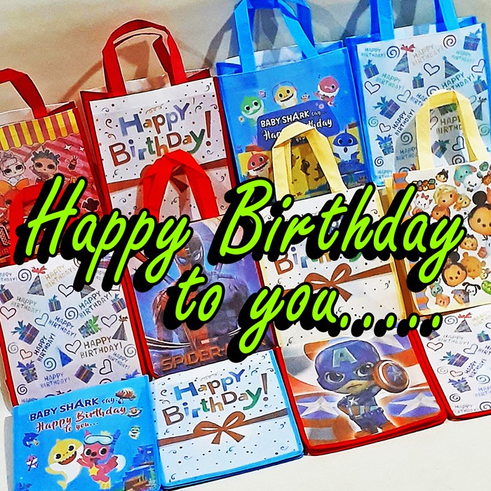 

Tas Souvenir Ultah / Tas Ultah Karakter / Goodie Bag / Totebag