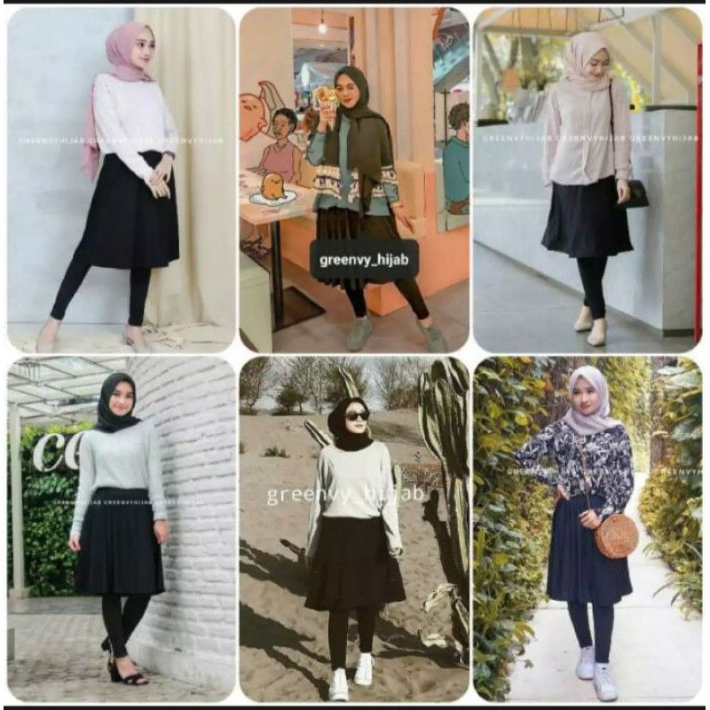 Legging rok jumbo standar wanita bahan kaos premium