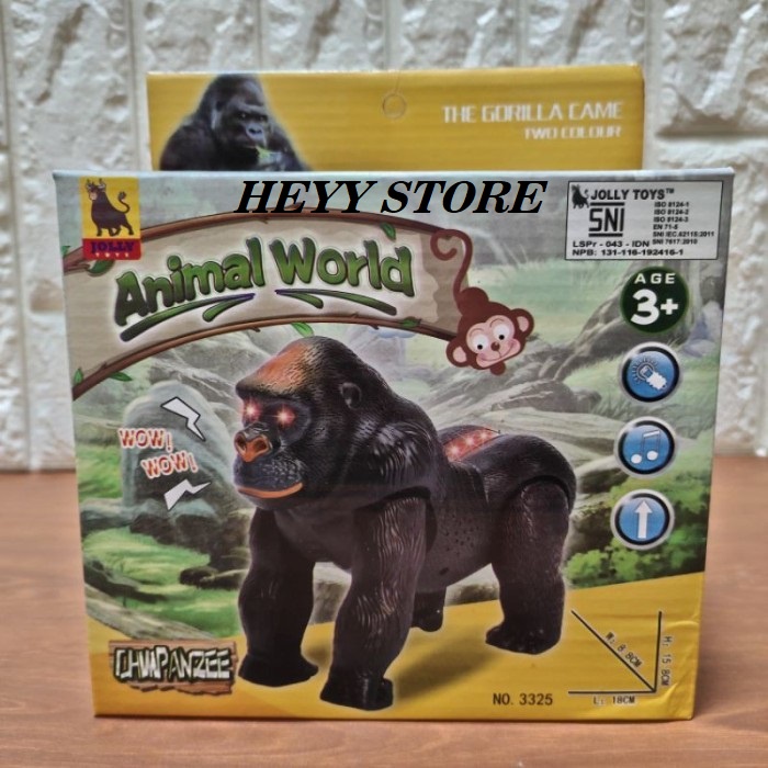 MAINAN ANAK BINATANG GORILLA KINGKONG BERJALAN MAINAN ANAK ANAK
