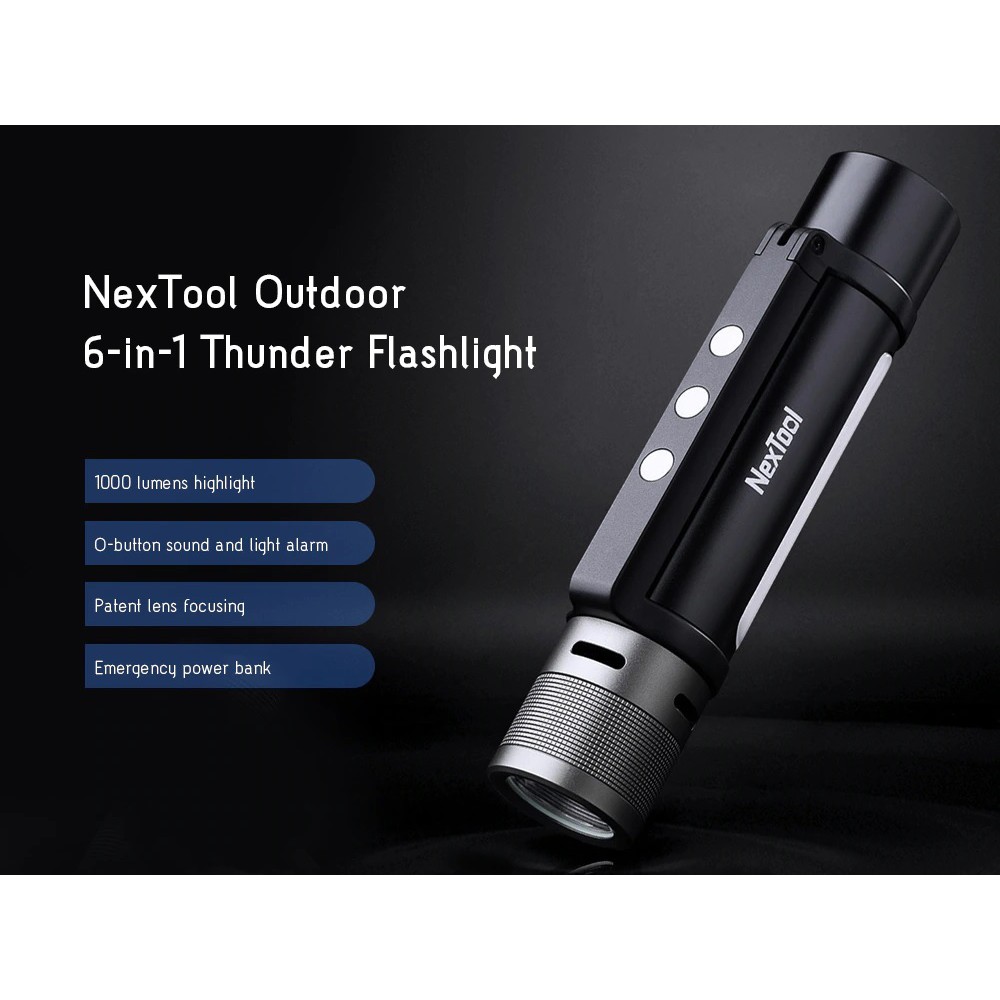 NEXTOOL NE20030 - Senter 6 in 1 Multifungsi - 1000 Lumens MAX