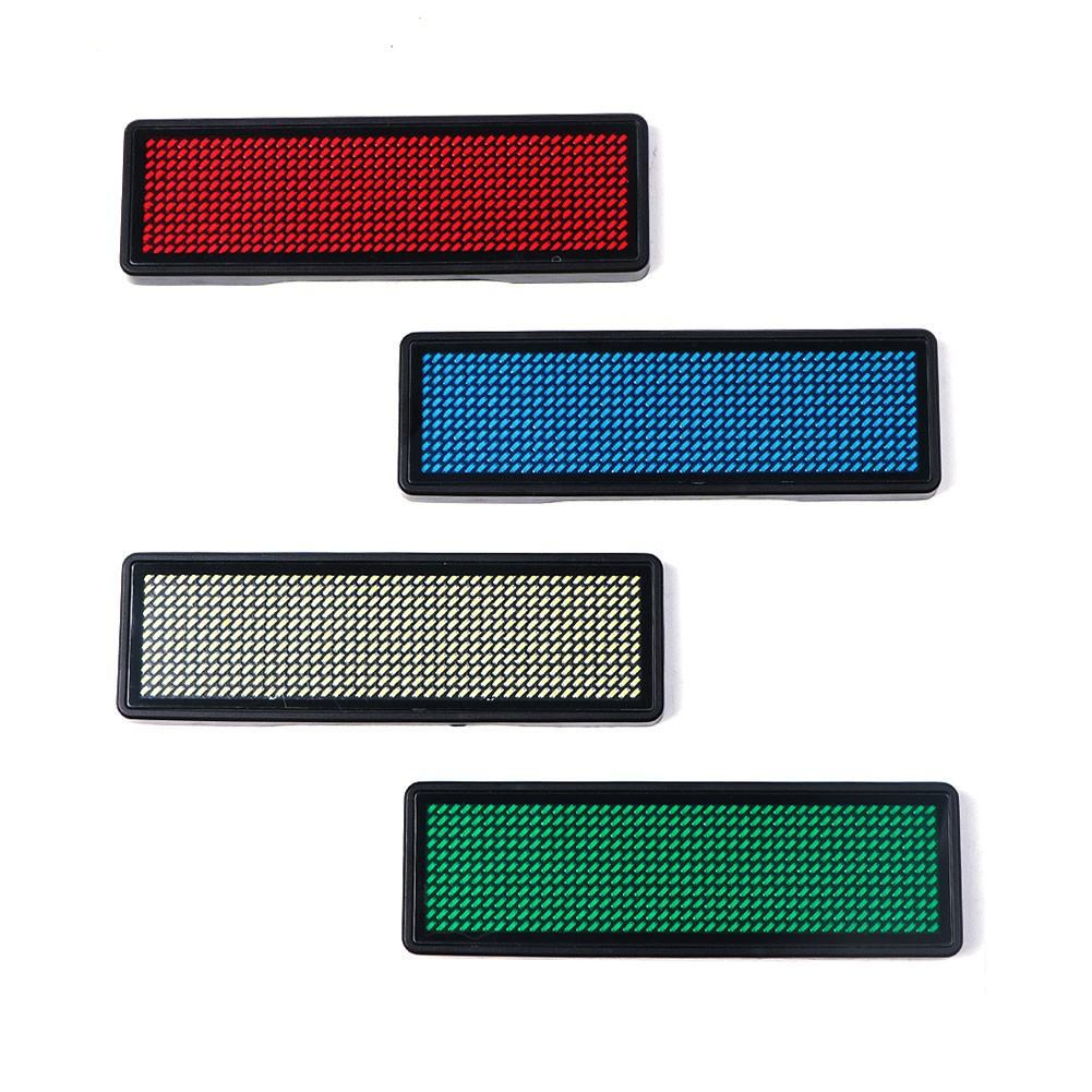 【READY STOCK】Mini LED Digital Programmable Rechargeable Scrolling Name Message Tag Sign