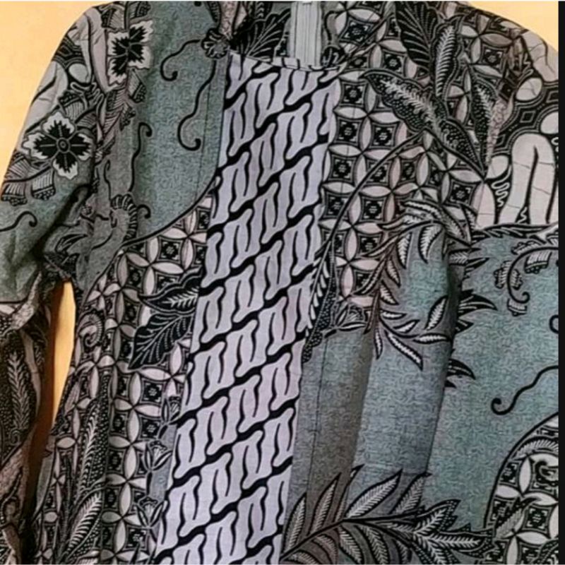 tey-17 Batik Wanita ASJ SA HRB026 Kenongo Kemeja Tosca Pendek-4