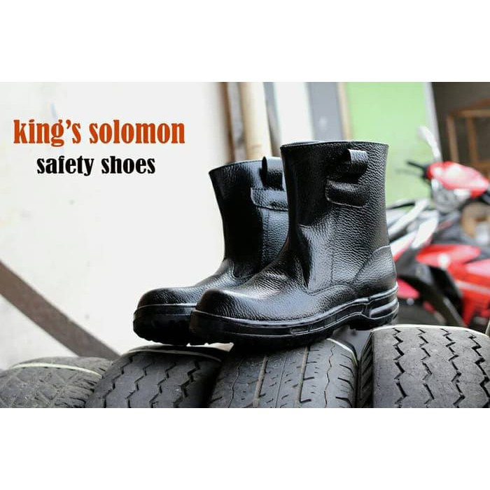 SEPATU BOOTS PRIA KING SOLOMON SAFETY KULIT ASLI ORIGINAL TERBARU