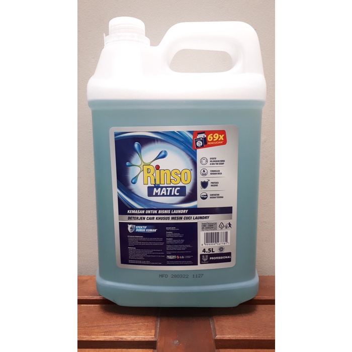 RINSO MATIC CAIR PROFESSIONAL JERIGEN 4.5L dengan ongkir termurah JIRIGEN BOTOL WADAH BESAR