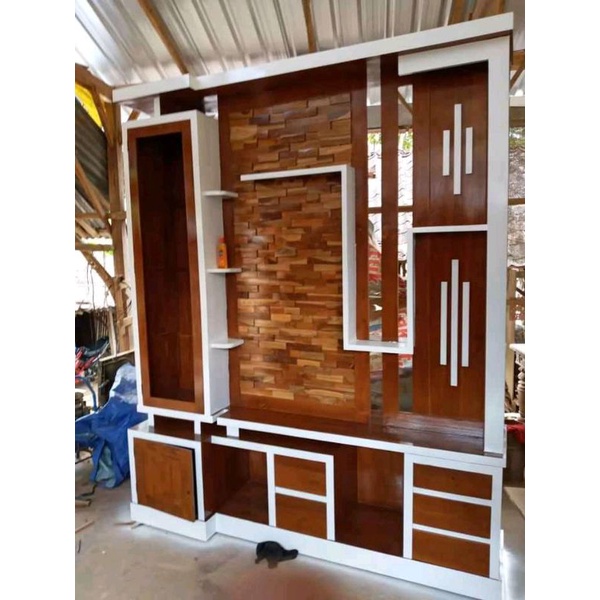 lemari pnyekat ruangan minimalis parsiti