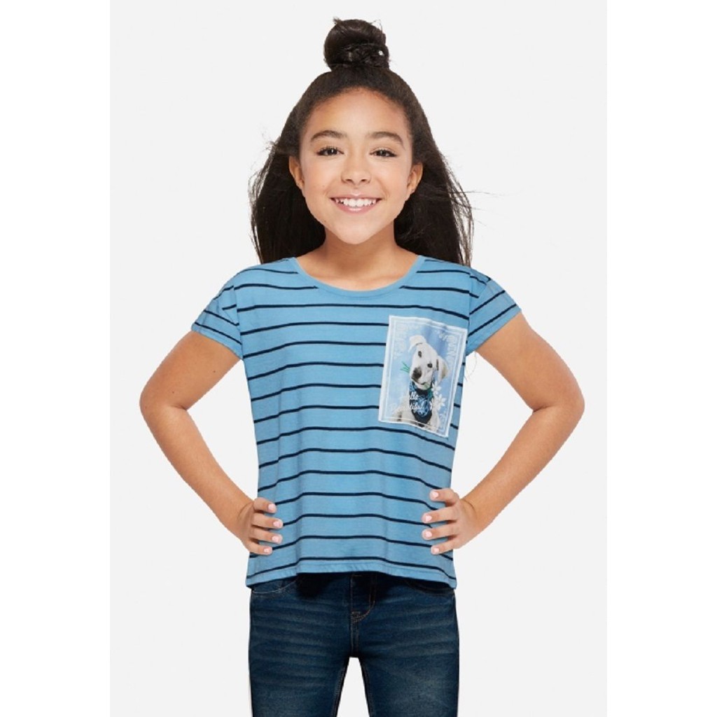 Kaos Anak Crop Top Justice Stripes