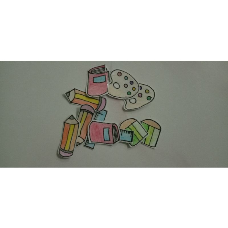 

[STATIONARY] Stiker handmade alat tulis buatan tangan asli