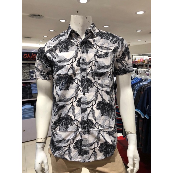 Walrus kemeja pria motif lengan pendek s-xxl