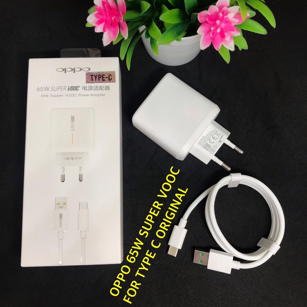 Charger OPPO RENO 8 65W VOOC 4A 7Pin Fast Charging Original Micro USB &amp; TYPE-C Charger OPPO RENO 5PRO 65W