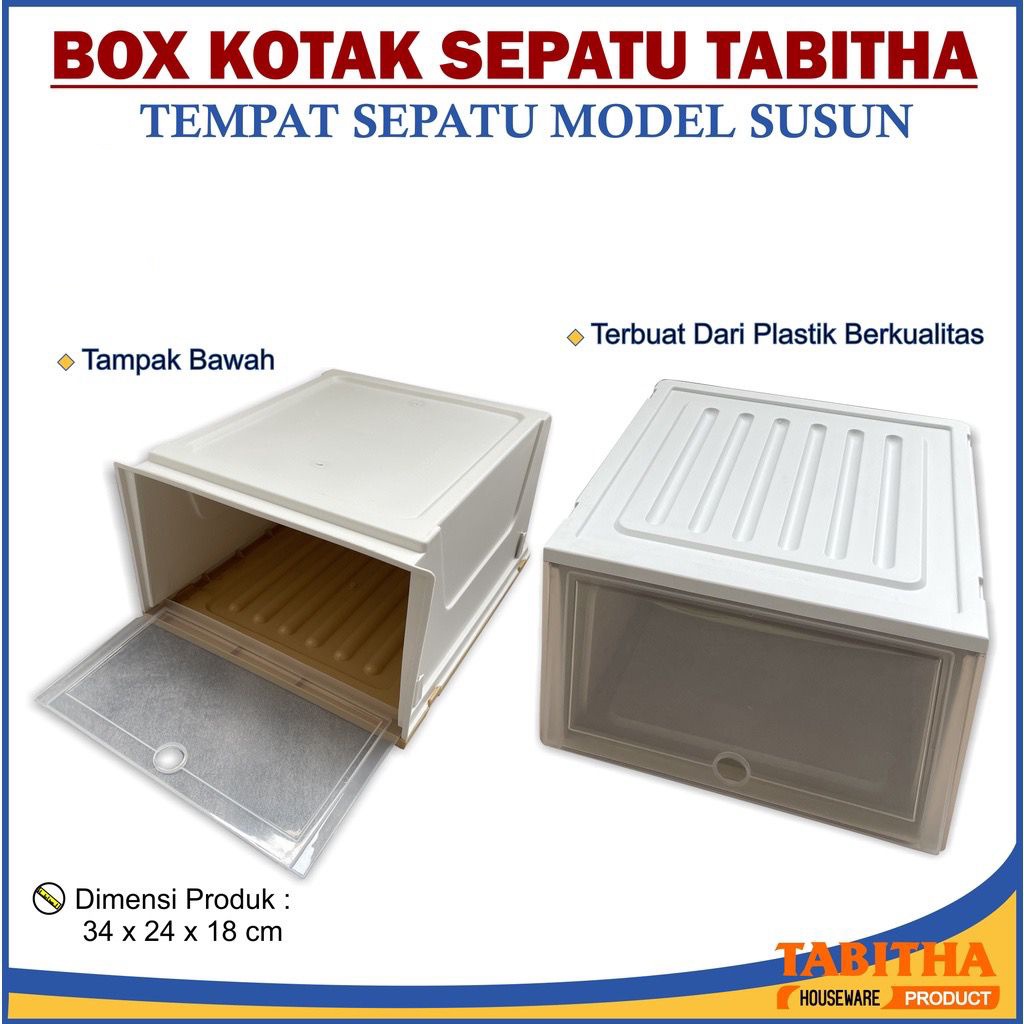 TABITHA Starterpack Rumah Rapi G - Kotak Penyimpanan / Tempat Penyimpanan Container Box Sepatu BST RAK SEPATU