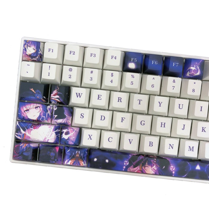 KEYCAPS GENSHIN IMPACT RAIDEN SHOGUN CHERRY PROFILE KEYBOARD