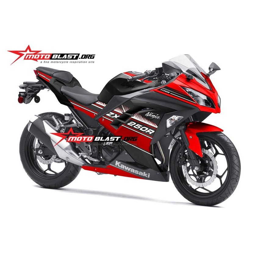 Decal Stiker Ninja 250R FI RED WSBK 2016
