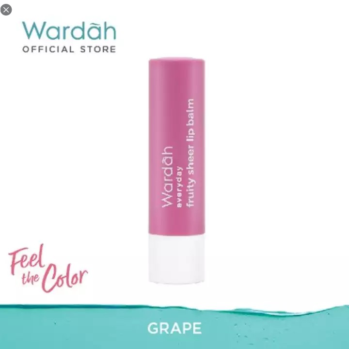 WARDAH EVERYDAY FRUITY SHEER LIP BALM/ LIP BALM/ FRUITY/ TERMURAH/ ORIGINAL 100%