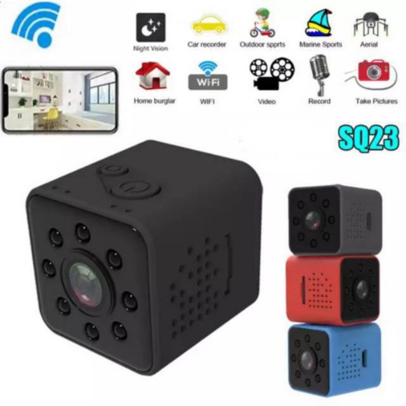 Spy Cam Kamera Pengintai SQ23 Mini Dv Wifi Action Hidden Camera Waterproof Infrared Night Vision