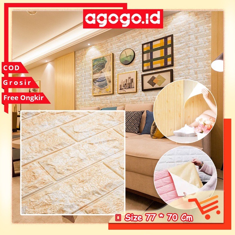 AGG-224 Wallpaper Foam 3D Bata Motif / Wallpaper bata Abstrak / Wallpaper 3D