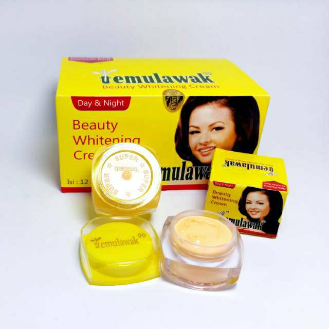 cream temulawak mini pot kaca krim pemutih wajah beauty whitening