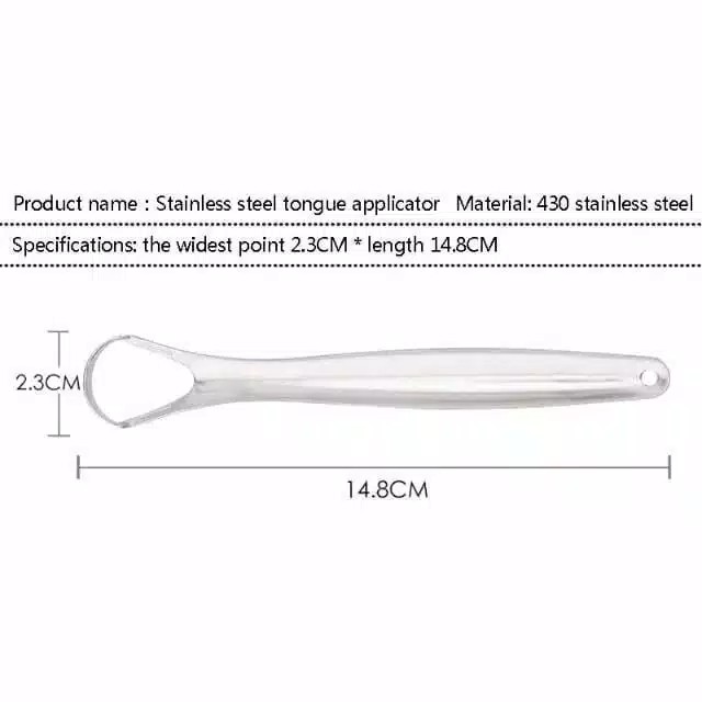 Alat Pembersih Lidah Bahan Stainless Steel Reusable / Pembersih lidah dewasa